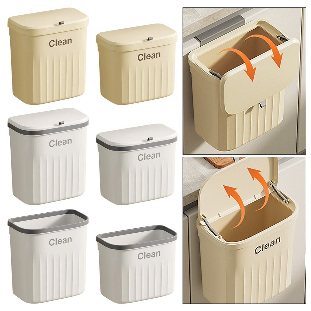 Commercial Kitchen Bin - ถังขยะติดผนังใต้ซิงค์แบบแขวนพร้อมฝาปิด 1 ชิ้น ทนทาน สำหรับใส่เศษอาหารในครัว