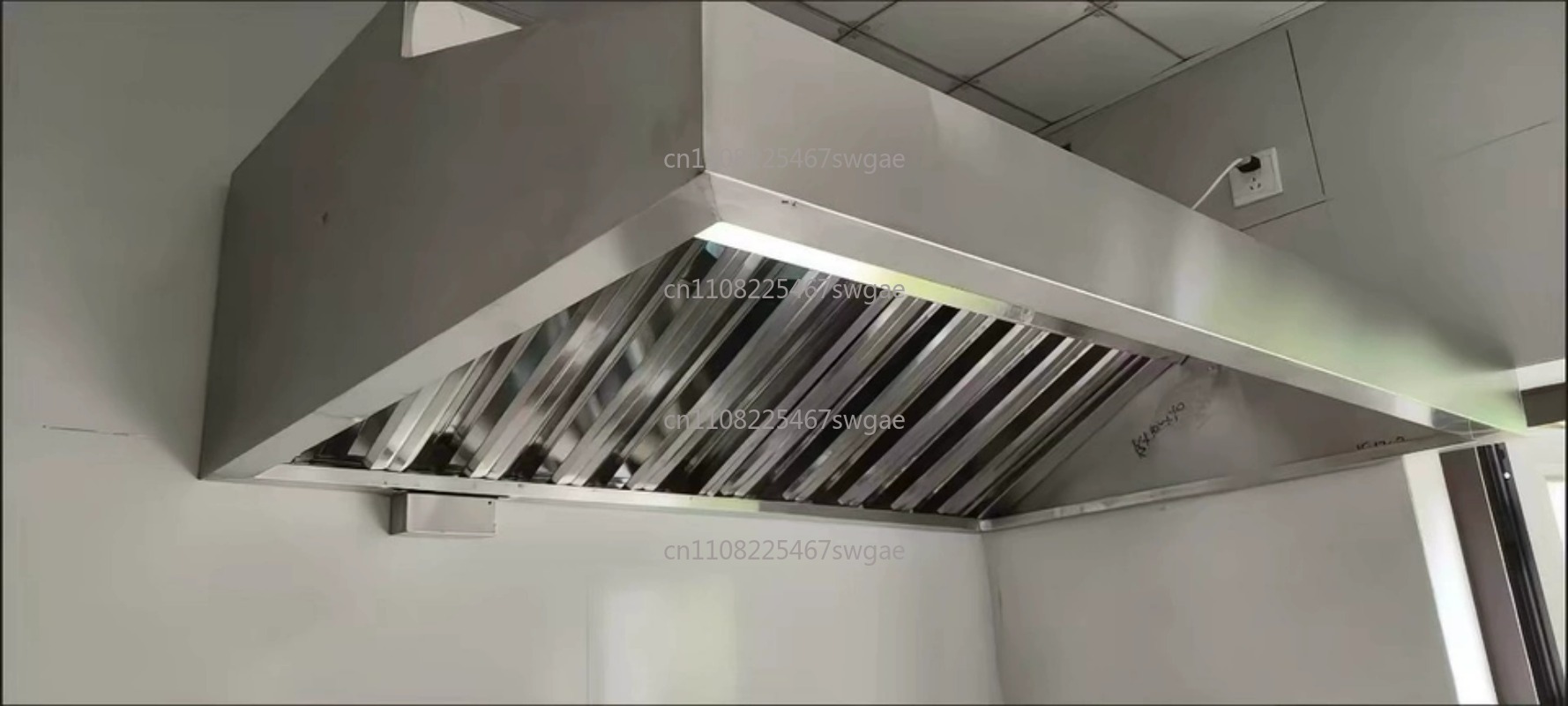 Commercial Kitchen Hoods - เครื่องดูดควันครัวเหล็กกล้ากำลังสูง สำหรับร้านอาหาร โรงแรม 220V เครื่องดูดควันเชิงพาณิชย์ สแตนเลส