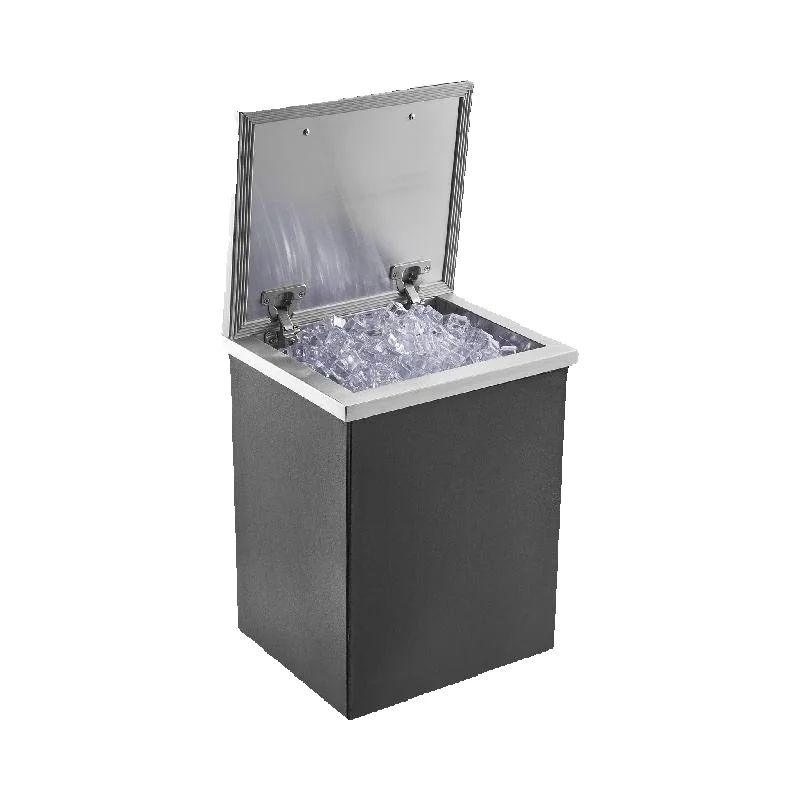 Commercial Kitchen Bin - SucceBuy Drop in Ice Chest เครื่องทําน้ําแข็งสแตนเลสถังน้ําแข็งเชิงพาณิชย์พร้อมฝาปิดบานพับบาร์น้ําแข็งในครัวกลางแจ้ง