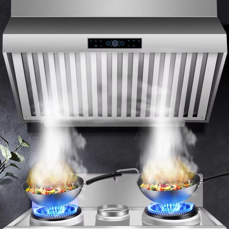 Commercial Kitchen Hoods - เครื่องดูดควันสแตนเลส 1.5 เมตร สำหรับครัวเชิงพาณิชย์ โรงแรม มอเตอร์คู่