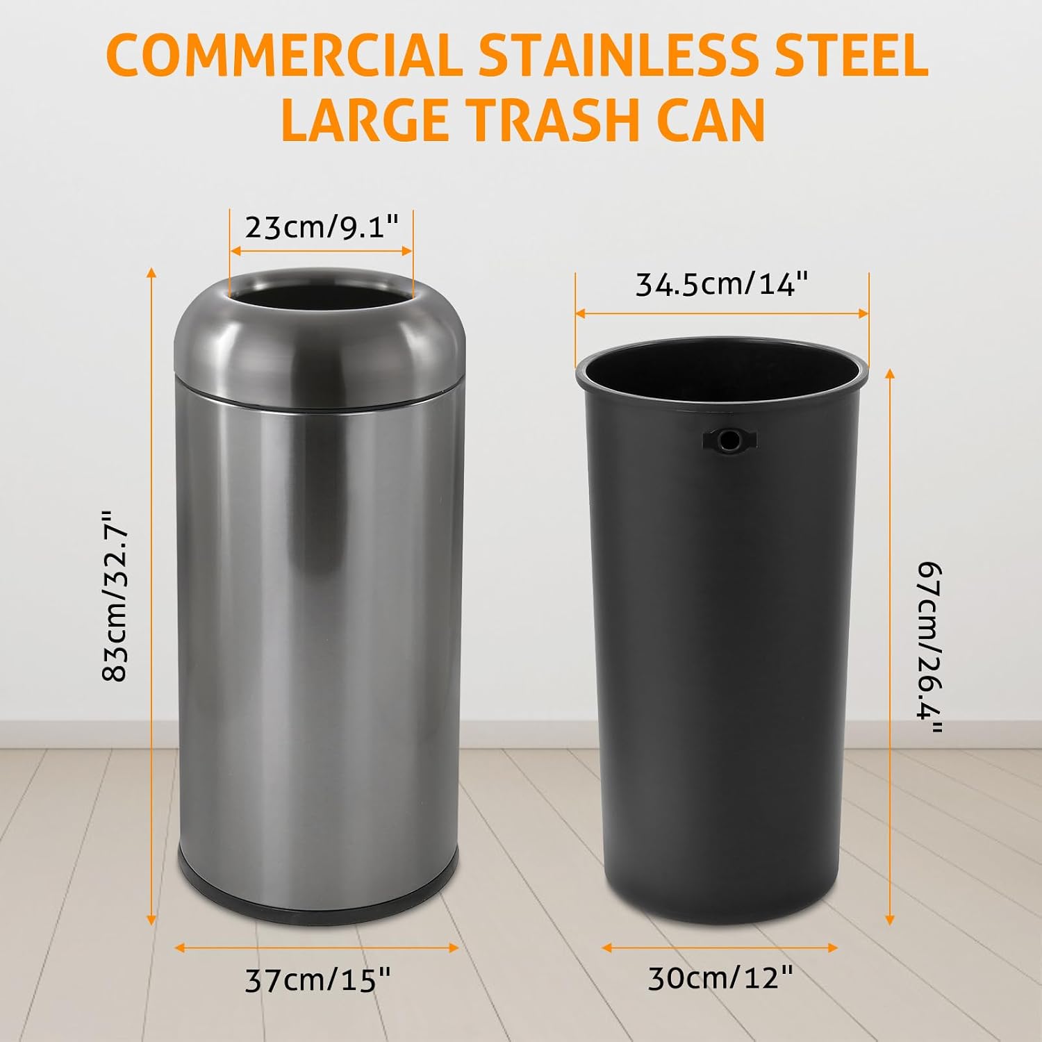 ถังขยะขนาดใหญ่ 16 แกลลอน สีเงิ - Commercial Kitchen Bin บทวิจารณ์และราคา