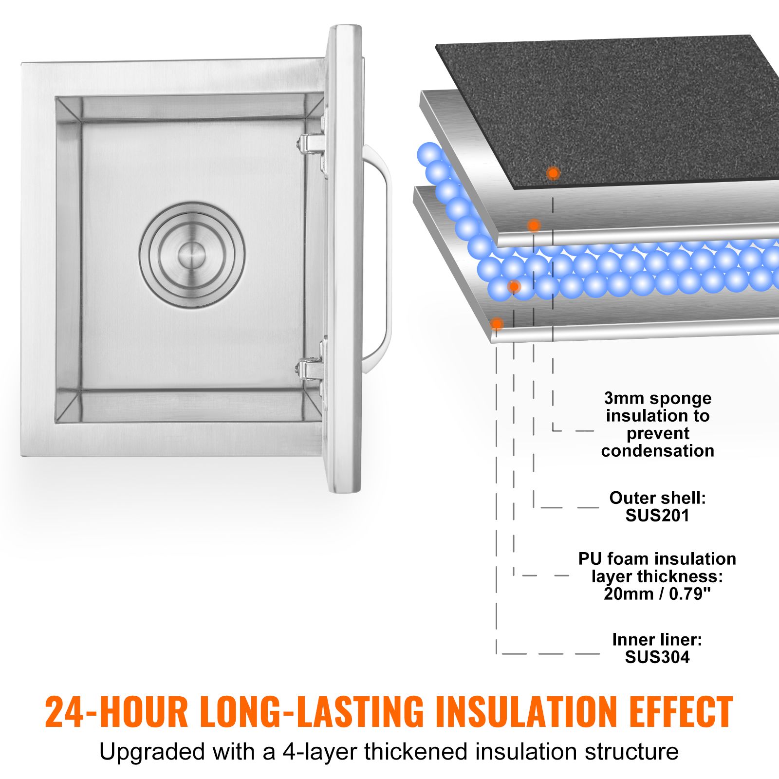 กล่องเก็บน้ำแข็งแบบฝาปิด, ขนาด - Commercial Kitchen Bin บทวิจารณ์และราคา