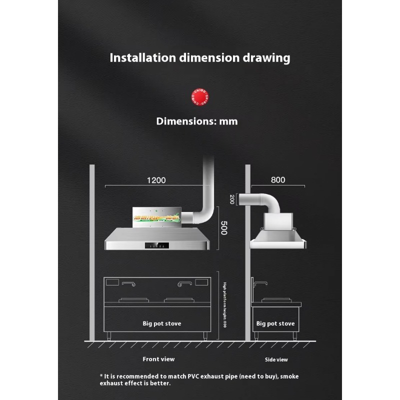 เครื่องดูดควันสแตนเลสสำหรับครั - Commercial Kitchen Hoods บทวิจารณ์และราคา